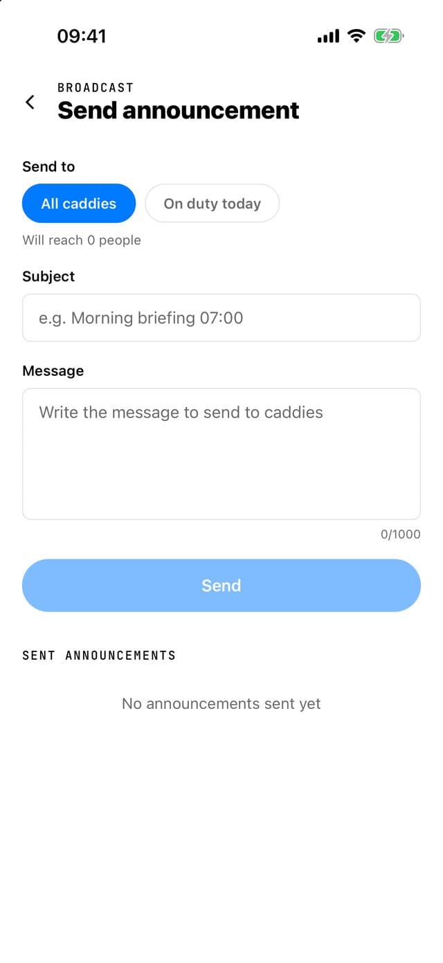 Actual screen from the app · Your whole team, on their phones