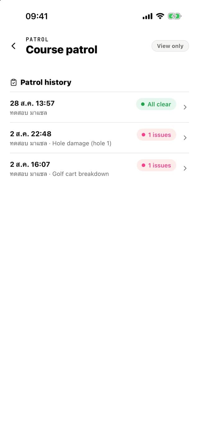 Actual screen from the app · Your whole team, on their phones